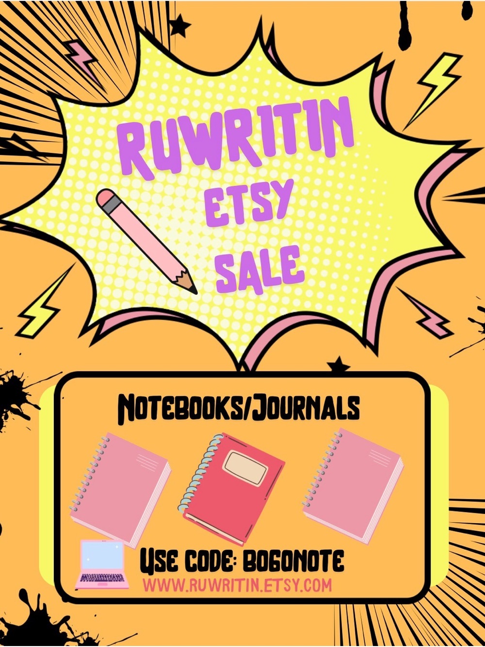 Yellow Spring Sale Notebook - Picture 2 of 3